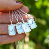 Moment in Time Initial Tag Necklace