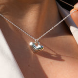 Puffy Heart Lock Necklace