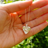 Stamped Heart Necklace