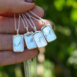 Moment in Time Initial Tag Necklace