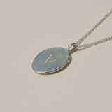 Moonlit Letters Oval Necklace