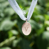 Moonlit Letters Oval Necklace