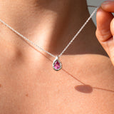 Pink Dusk Teardrop Necklace
