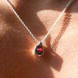 Pink Dusk Teardrop Necklace