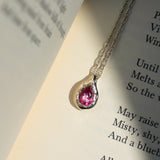 Pink Dusk Teardrop Necklace