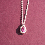 Pink Dusk Teardrop Necklace