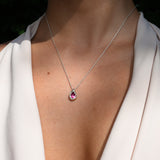 Pink Dusk Teardrop Necklace