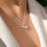 Puffy Heart Lock Necklace