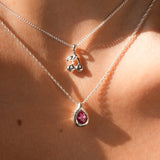 Pink Dusk Teardrop Necklace