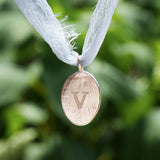 Moonlit Letters Oval Necklace