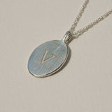 Moonlit Letters Oval Necklace